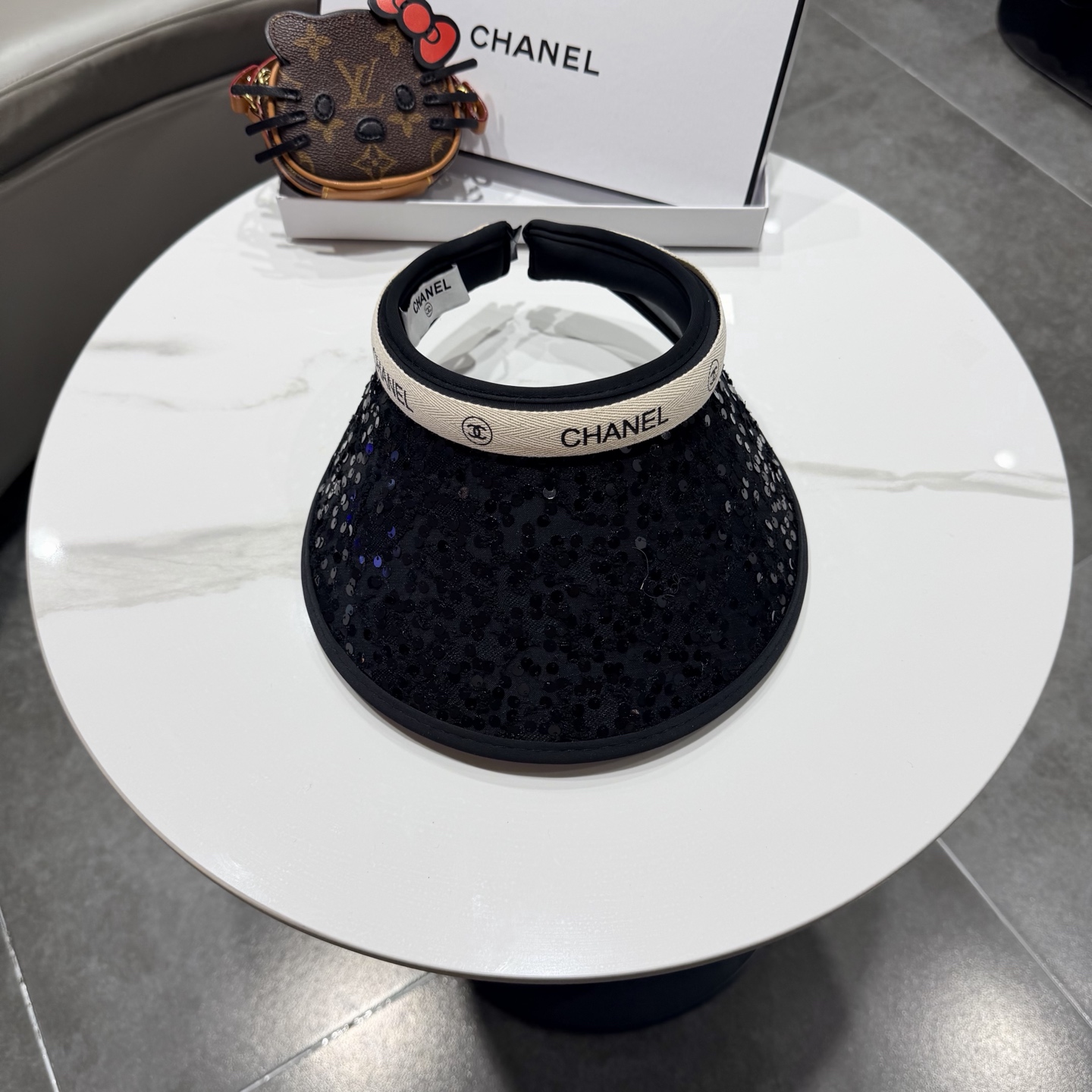 【CHANEL香奈儿】2026新款独家款小香亮片遮阳帽空顶帽，🔆遮阳百搭～休闲出街神器