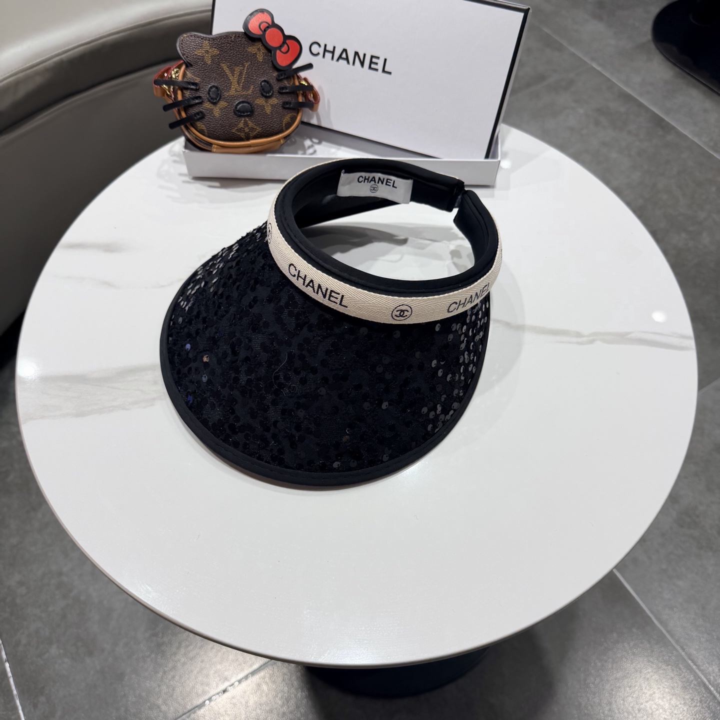 【CHANEL香奈儿】2026新款独家款小香亮片遮阳帽空顶帽，🔆遮阳百搭～休闲出街神器