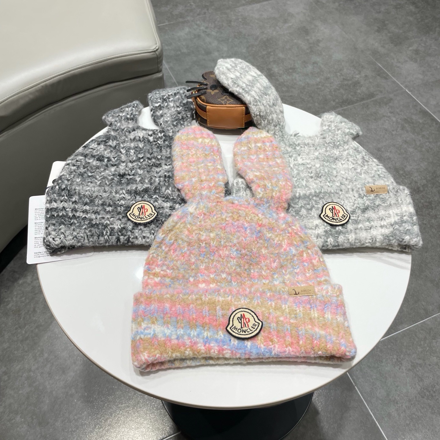 【MONCLER蒙口】可爱大耳朵搞怪针织帽子女秋冬季保暖个性百搭显脸小毛线帽潮韩版