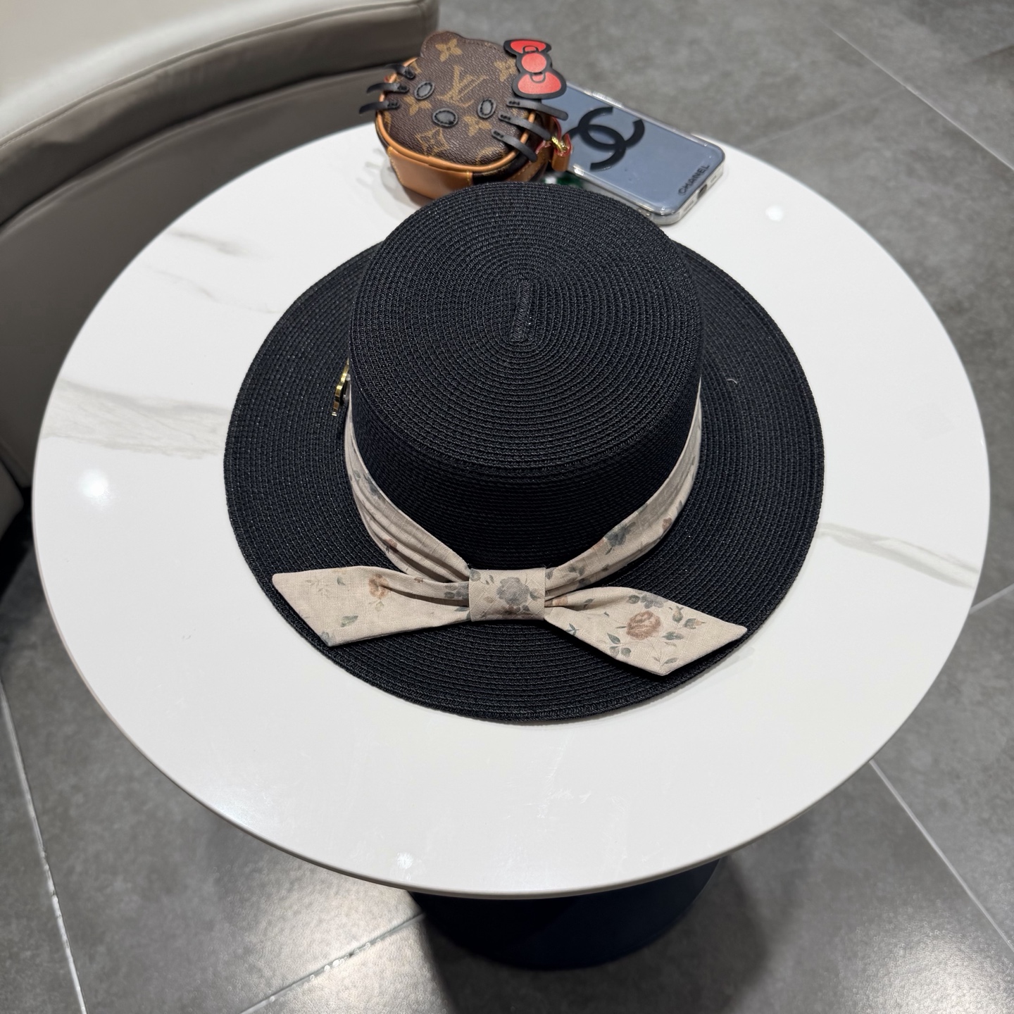 Dior迪奥新款草帽，平顶礼帽台湾PP草，头围57cm