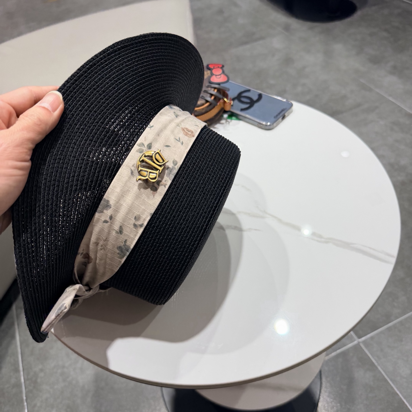 Dior迪奥新款草帽，平顶礼帽台湾PP草，头围57cm