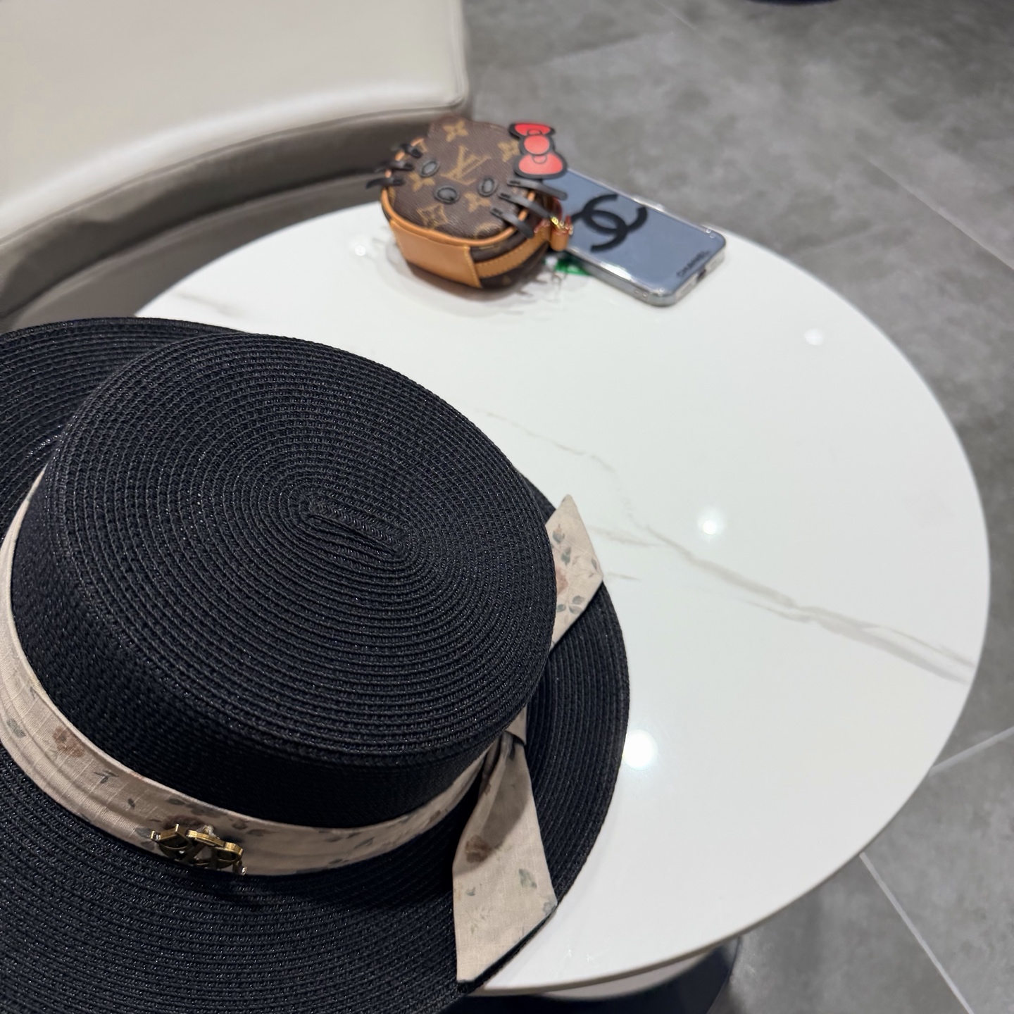 Dior迪奥新款草帽，平顶礼帽台湾PP草，头围57cm