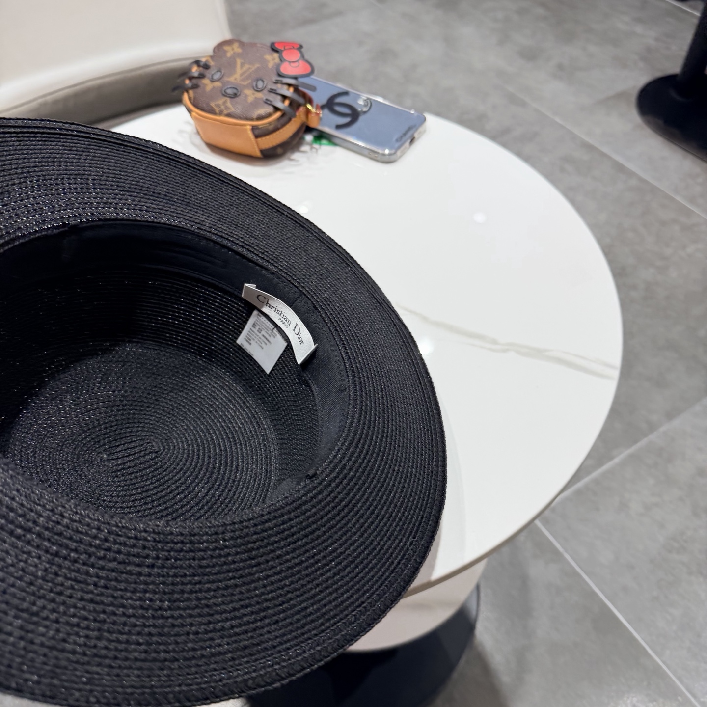 Dior迪奥新款草帽，平顶礼帽台湾PP草，头围57cm