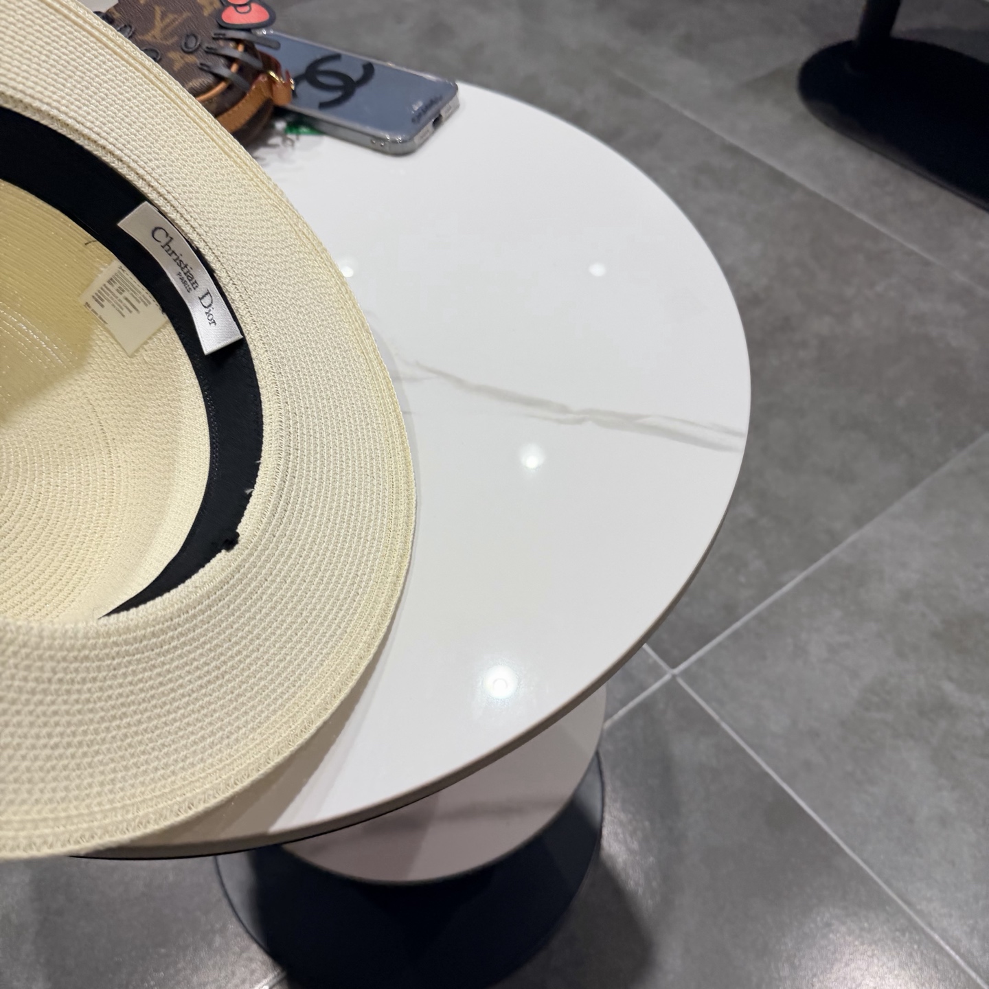 Dior迪奥新款草帽，平顶礼帽台湾PP草，头围57cm