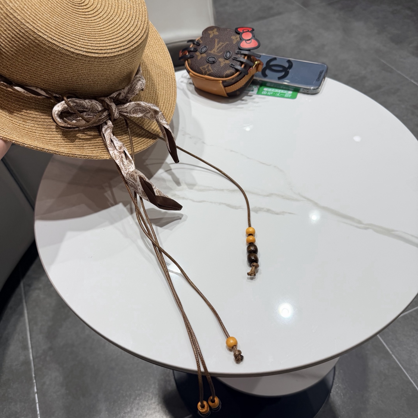 普拉达新款平顶礼帽，草帽，头围57cm