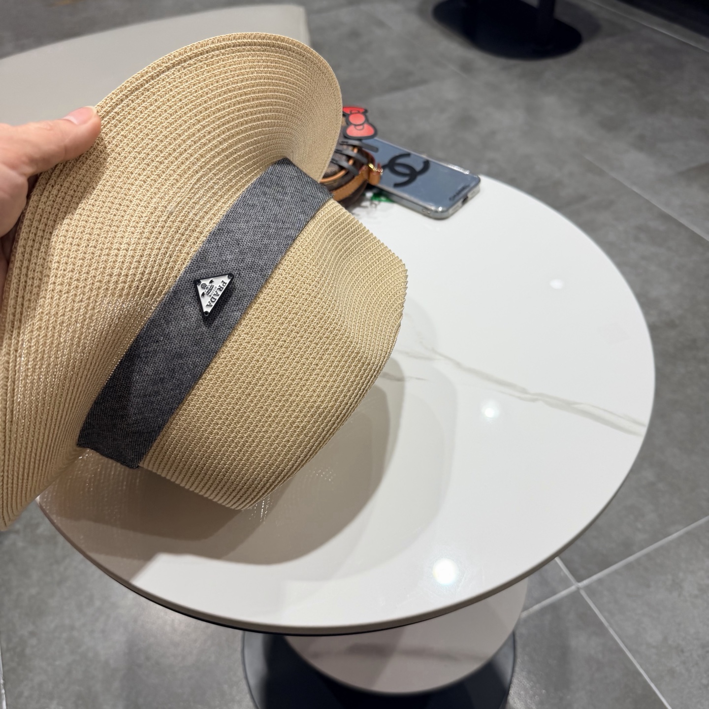 普拉达新款小礼帽，男女同款草帽，头围57cm