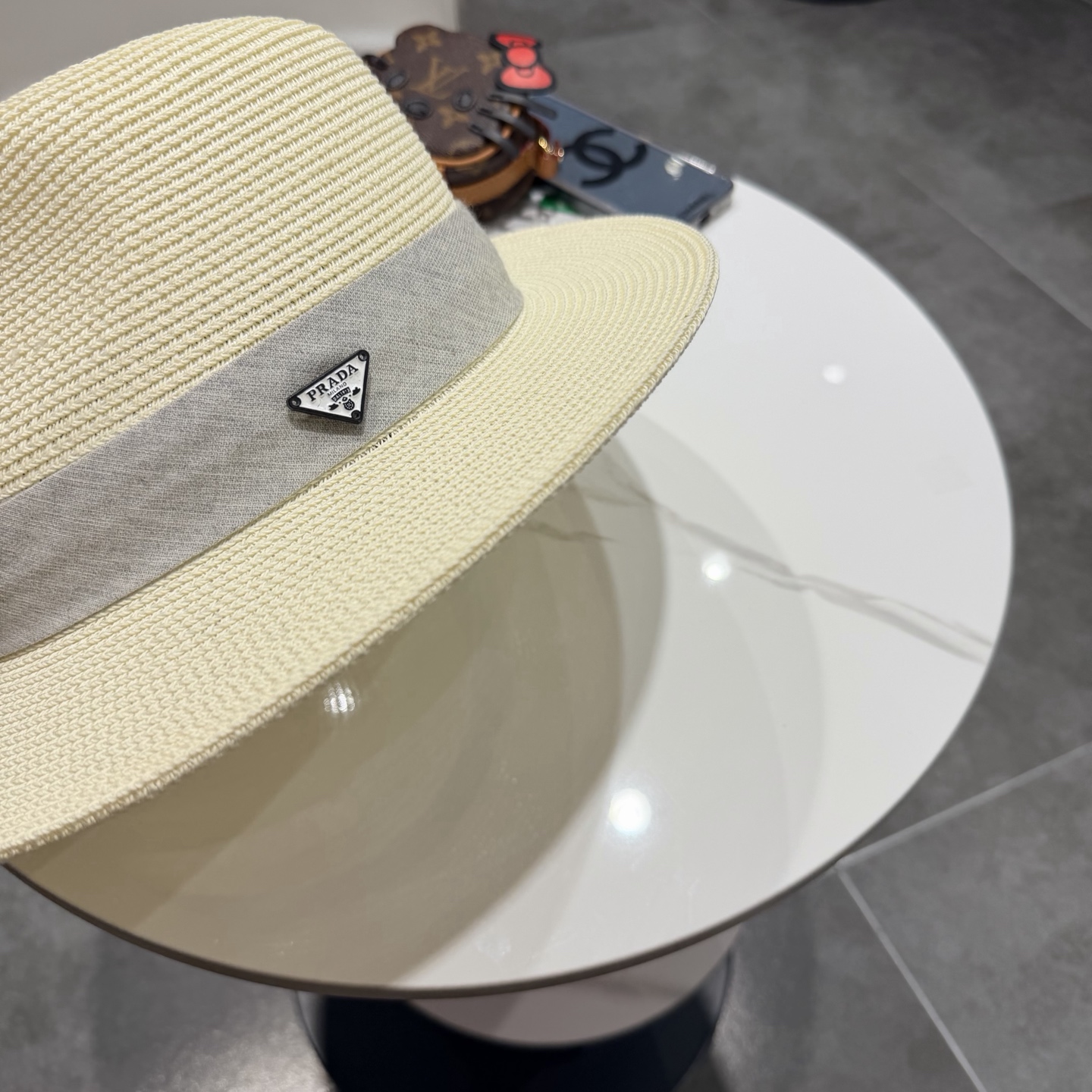 普拉达新款小礼帽，男女同款草帽，头围57cm