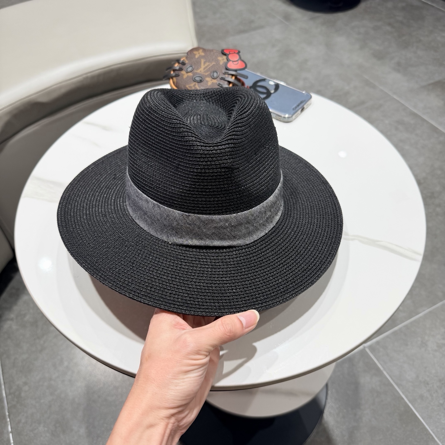 普拉达新款小礼帽，男女同款草帽，头围57cm