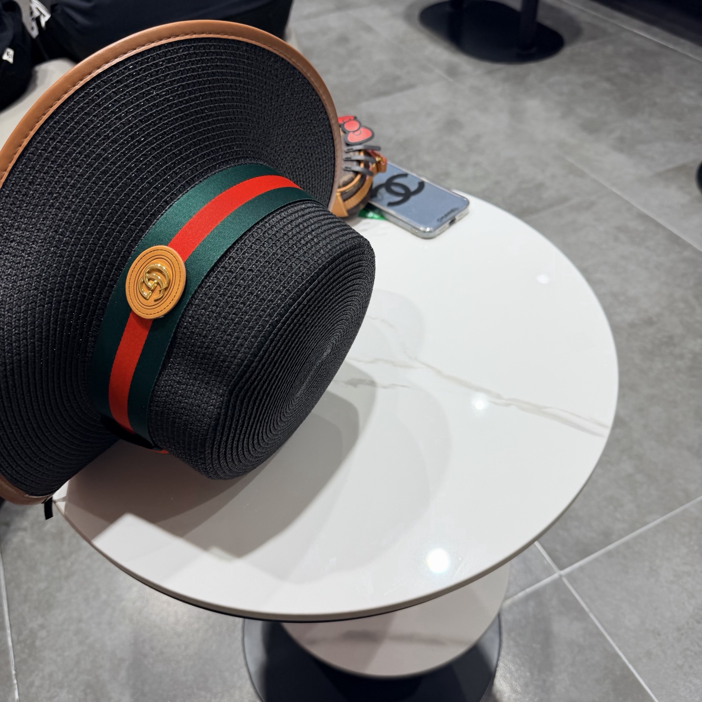 Gucci古奇新款平顶草帽，帽型超赞