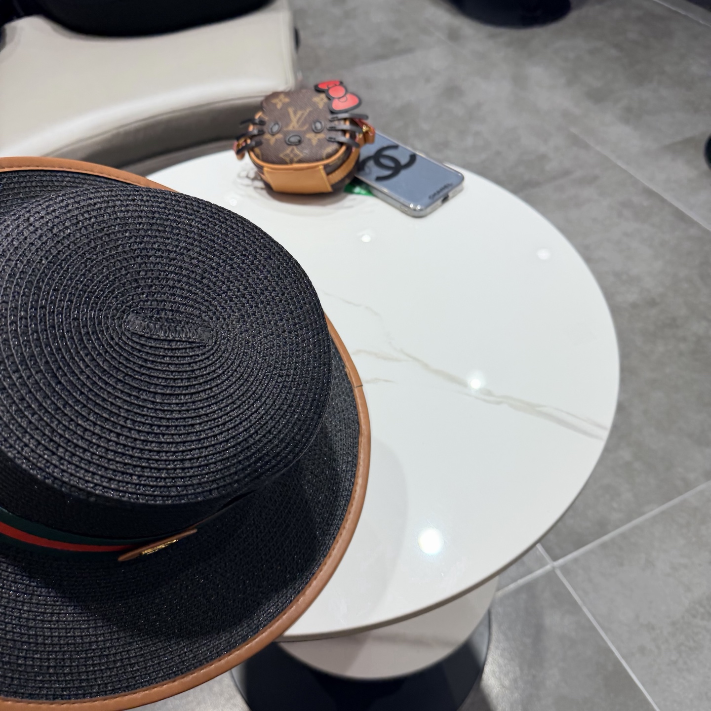 Gucci古奇新款平顶草帽，帽型超赞