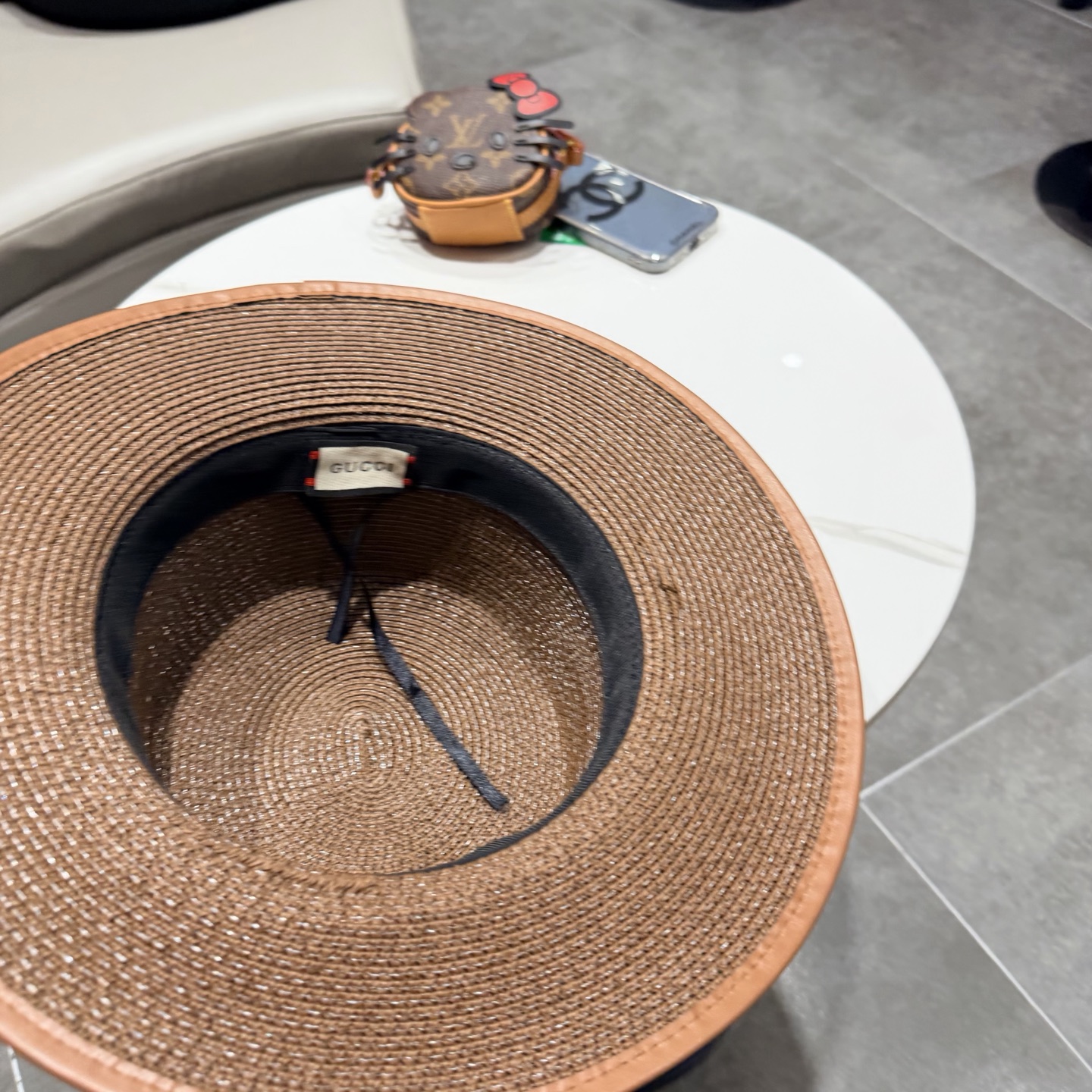 Gucci古奇新款平顶草帽，帽型超赞