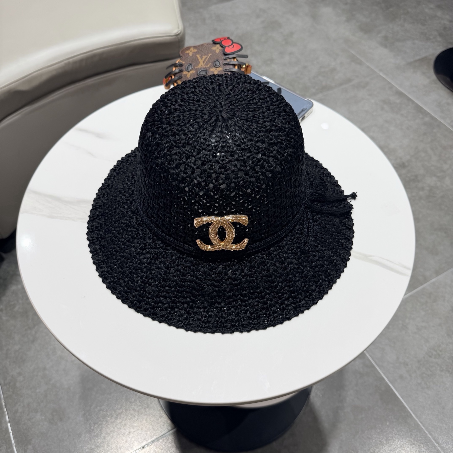 Chanel香奈儿手工编织镂空渔夫帽女2026新款夏季沙滩度假大檐透气