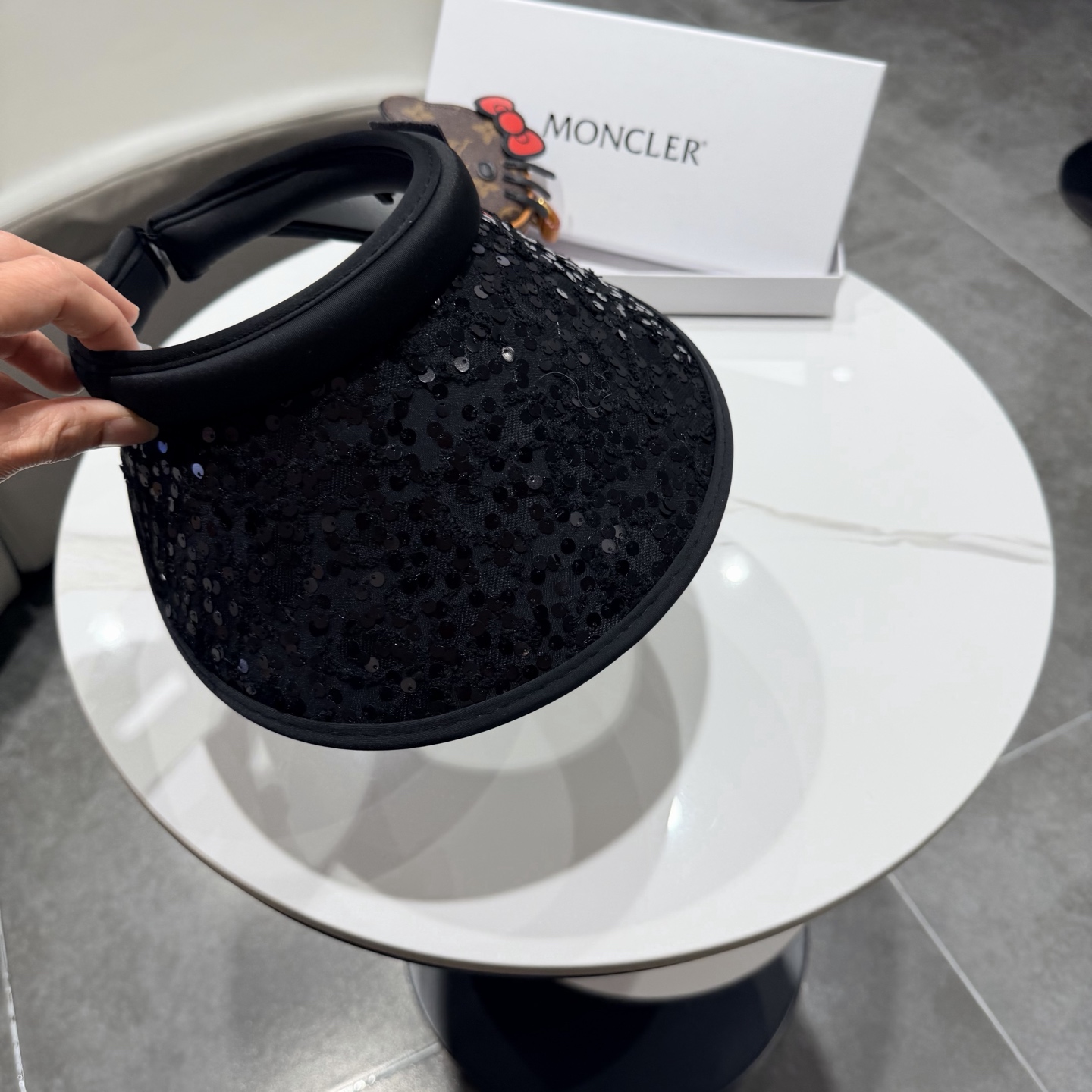 【MONCLER蒙口】空顶草帽女夏季防紫外线遮阳帽出游太阳帽百搭草编防晒帽子