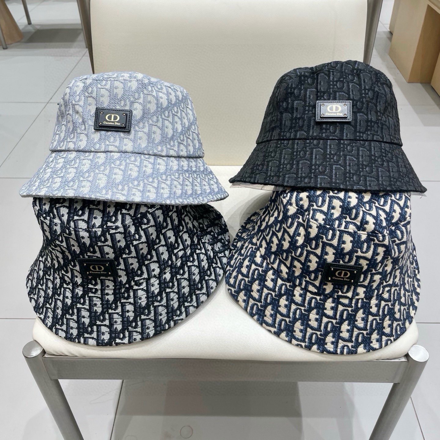 原单品质 迪奥DIOR】官网同步上线 韩版新款英式运动款重工定制款1:1原单品质 男女通用渔夫帽 绵麻地