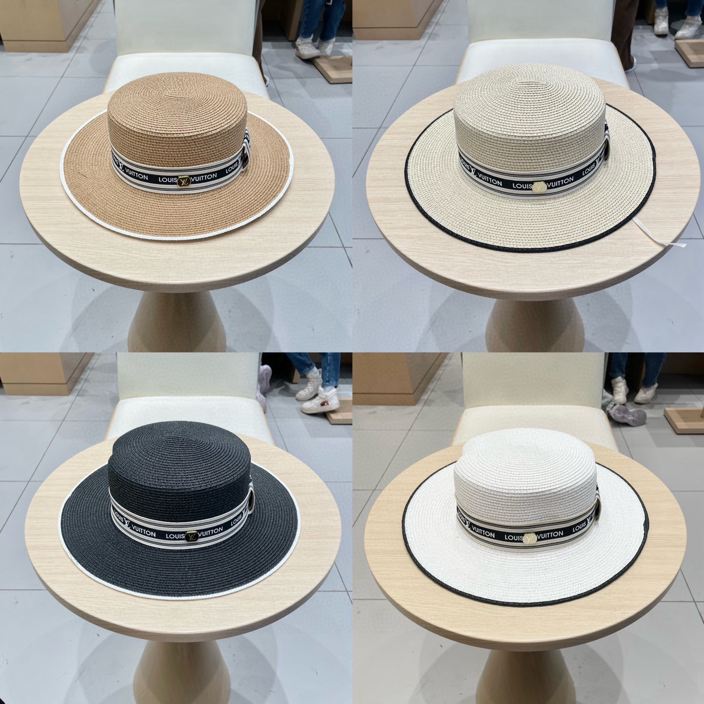 LV路易威登新款草帽，平顶礼帽，头围57cm