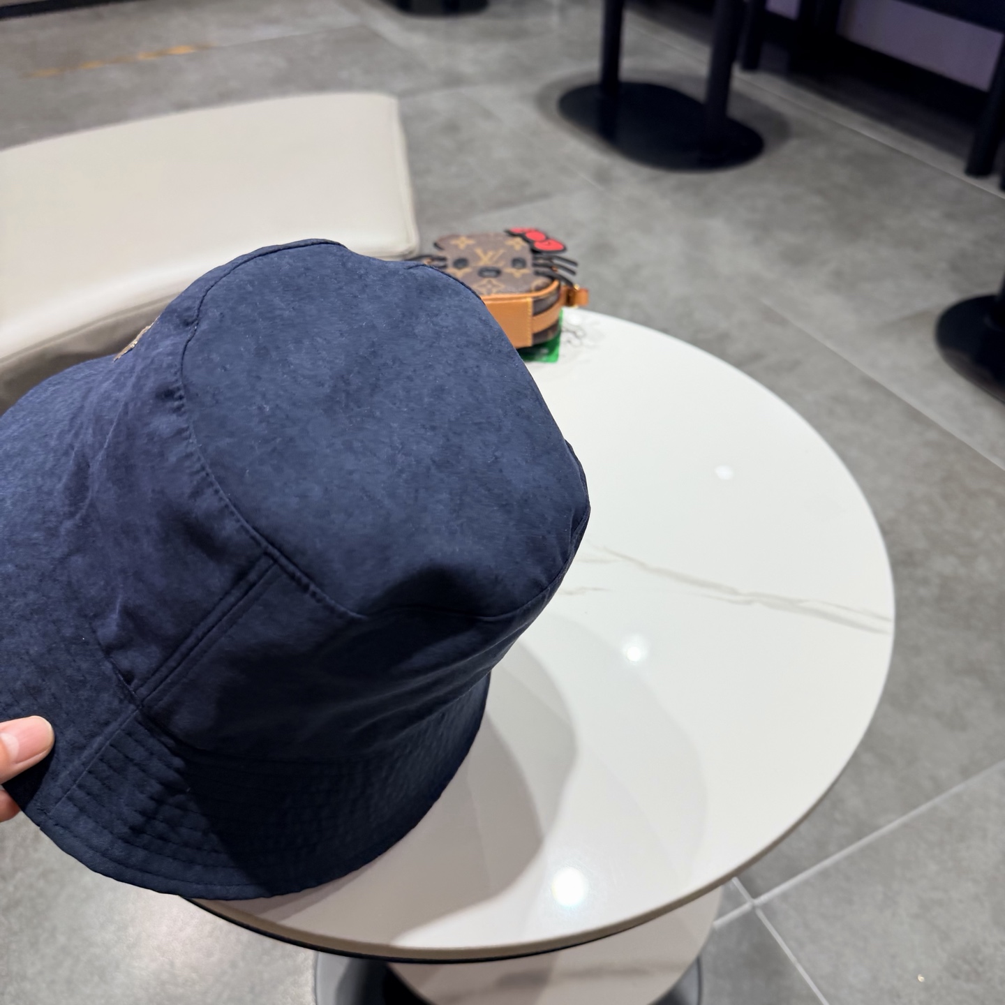 爱马仕 2026夏季新款条纹蝴蝶结帽子女休闲百搭渔夫帽户外遮阳防晒太阳帽