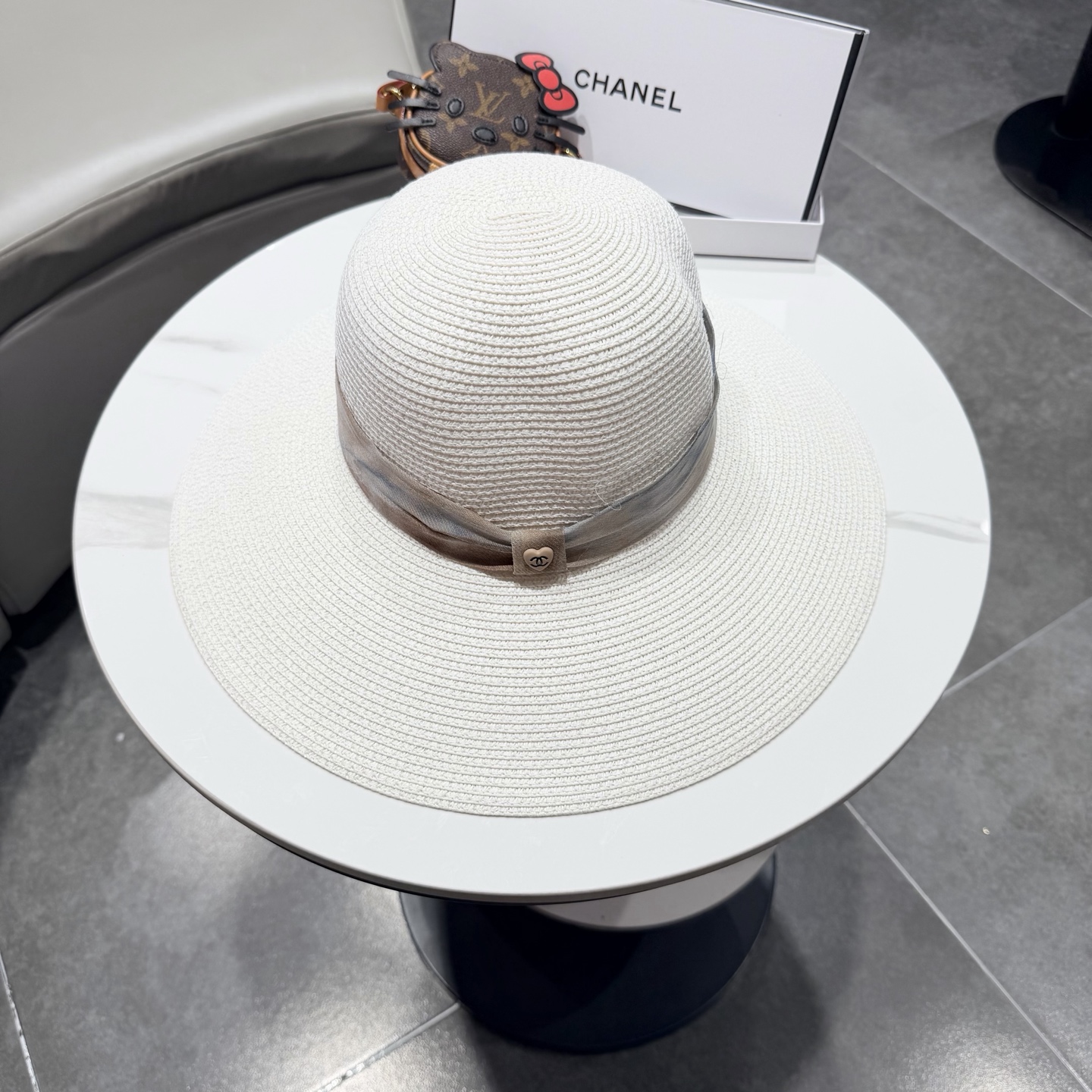 Chanel香奈儿新款大帽檐草帽，头围57cm