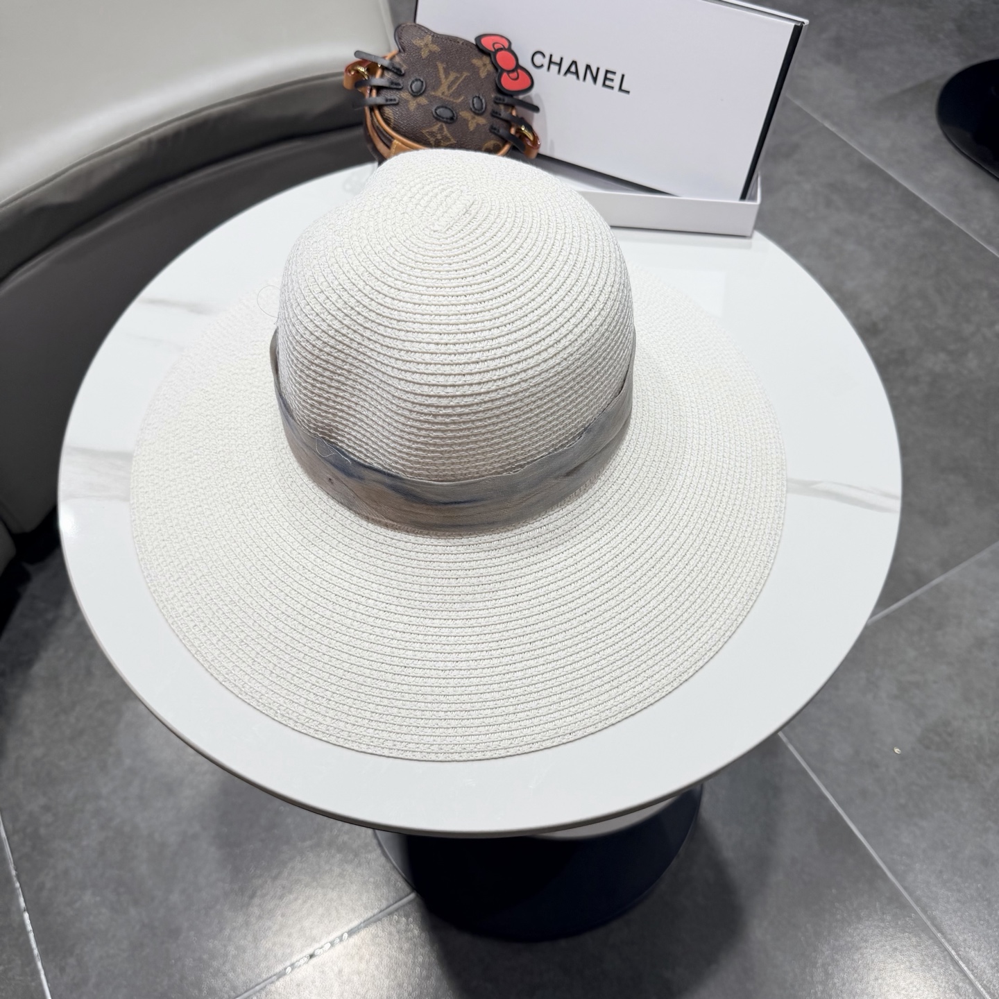 Chanel香奈儿新款大帽檐草帽，头围57cm