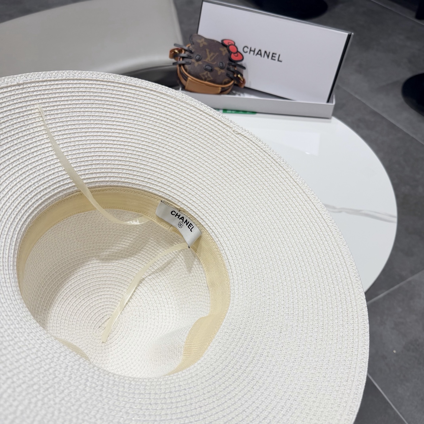 Chanel香奈儿新款大帽檐草帽，头围57cm