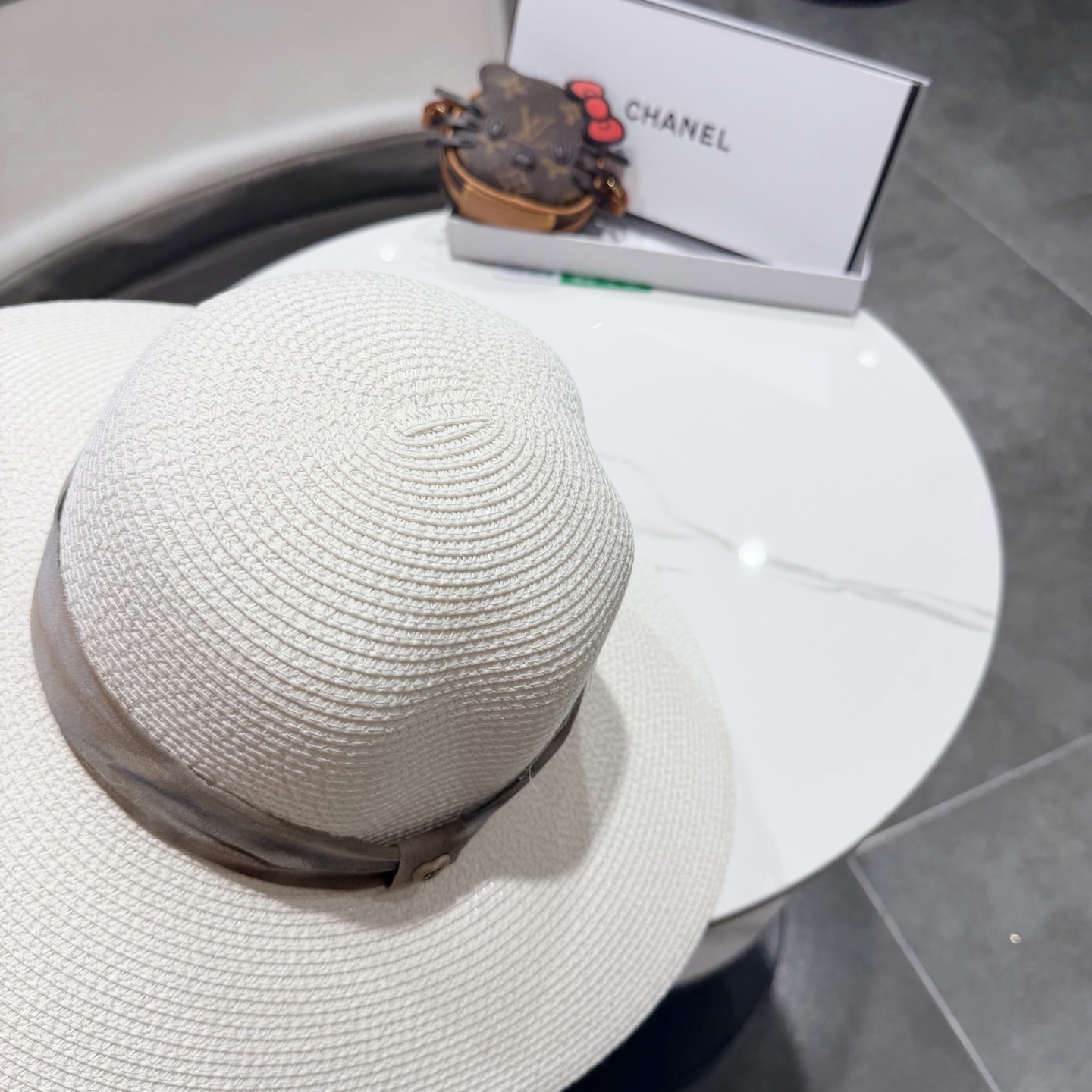 Chanel香奈儿新款大帽檐草帽，头围57cm