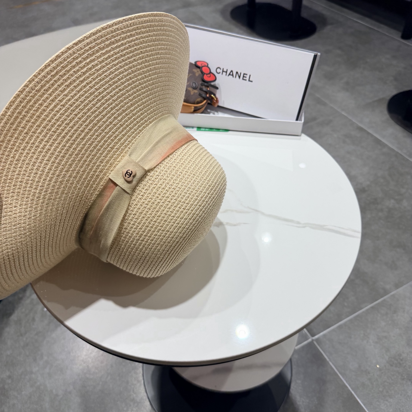 Chanel香奈儿新款大帽檐草帽，头围57cm