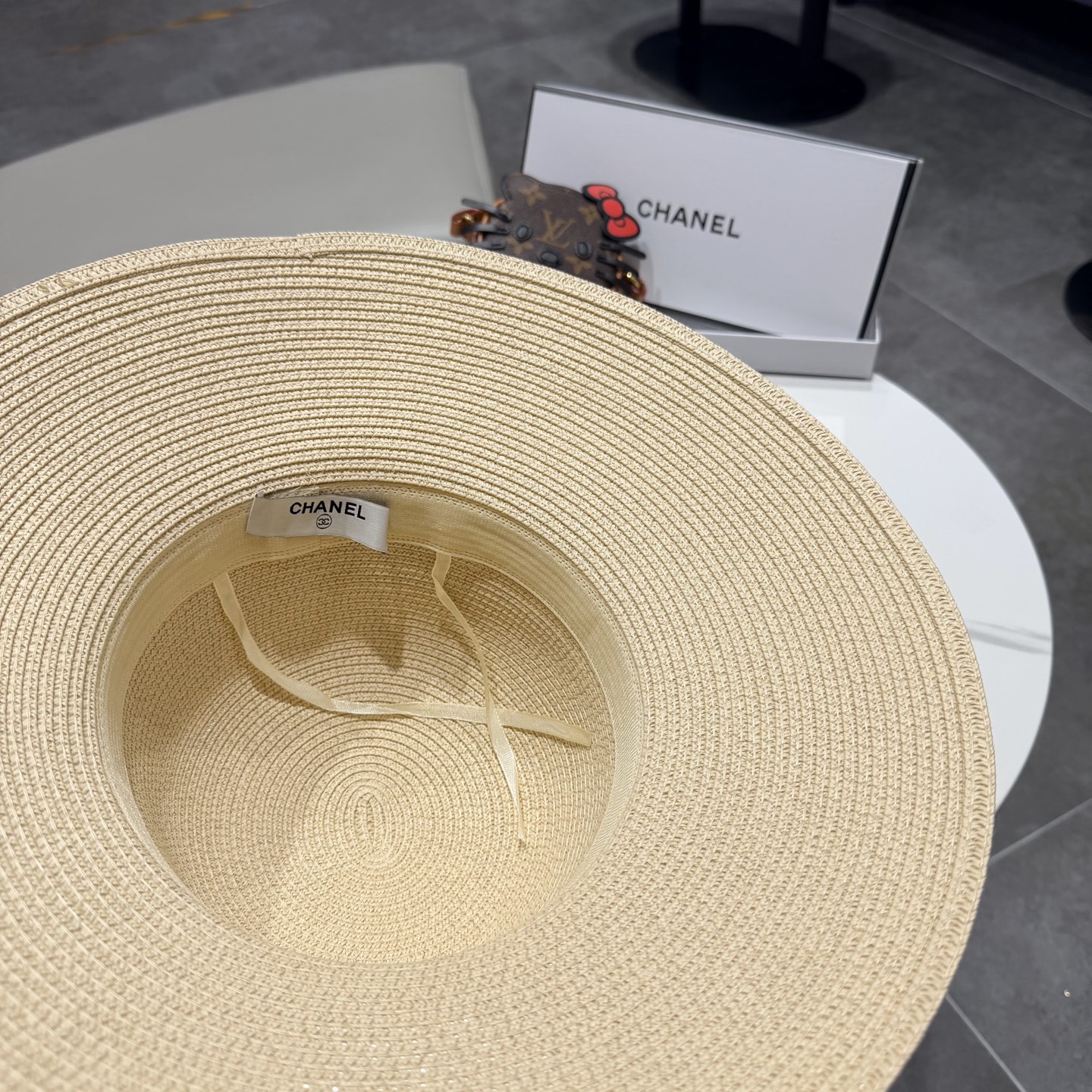 Chanel香奈儿新款大帽檐草帽，头围57cm