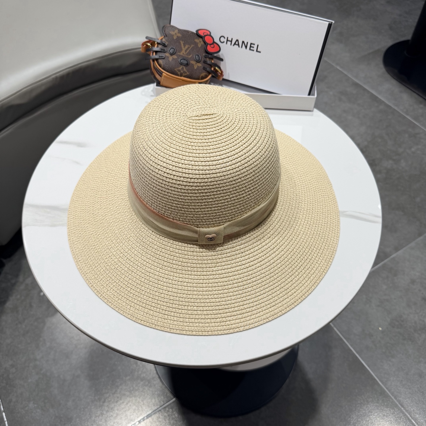 Chanel香奈儿新款大帽檐草帽，头围57cm