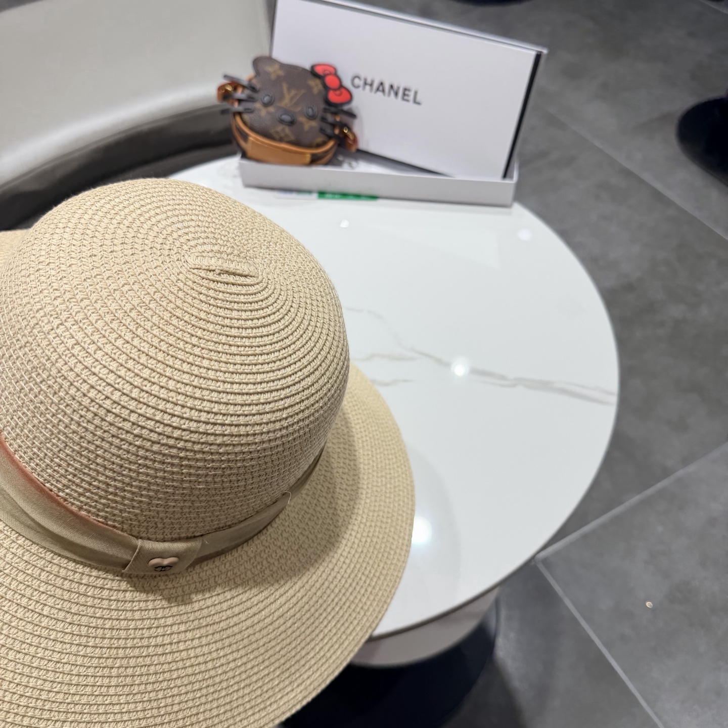 Chanel香奈儿新款大帽檐草帽，头围57cm