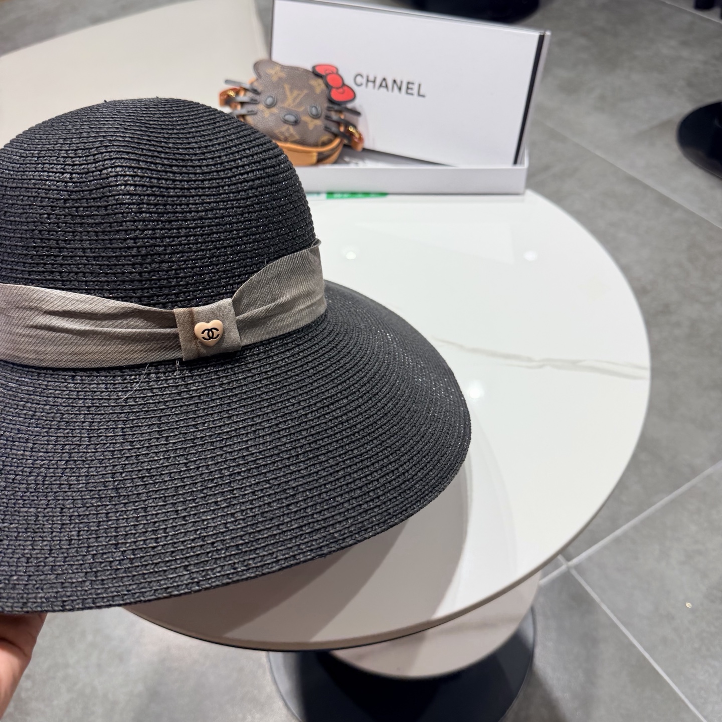 Chanel香奈儿新款大帽檐草帽，头围57cm