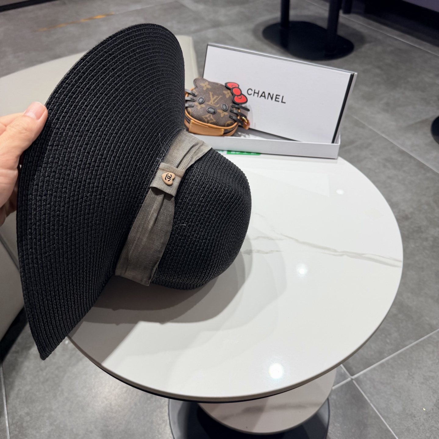 Chanel香奈儿新款大帽檐草帽，头围57cm