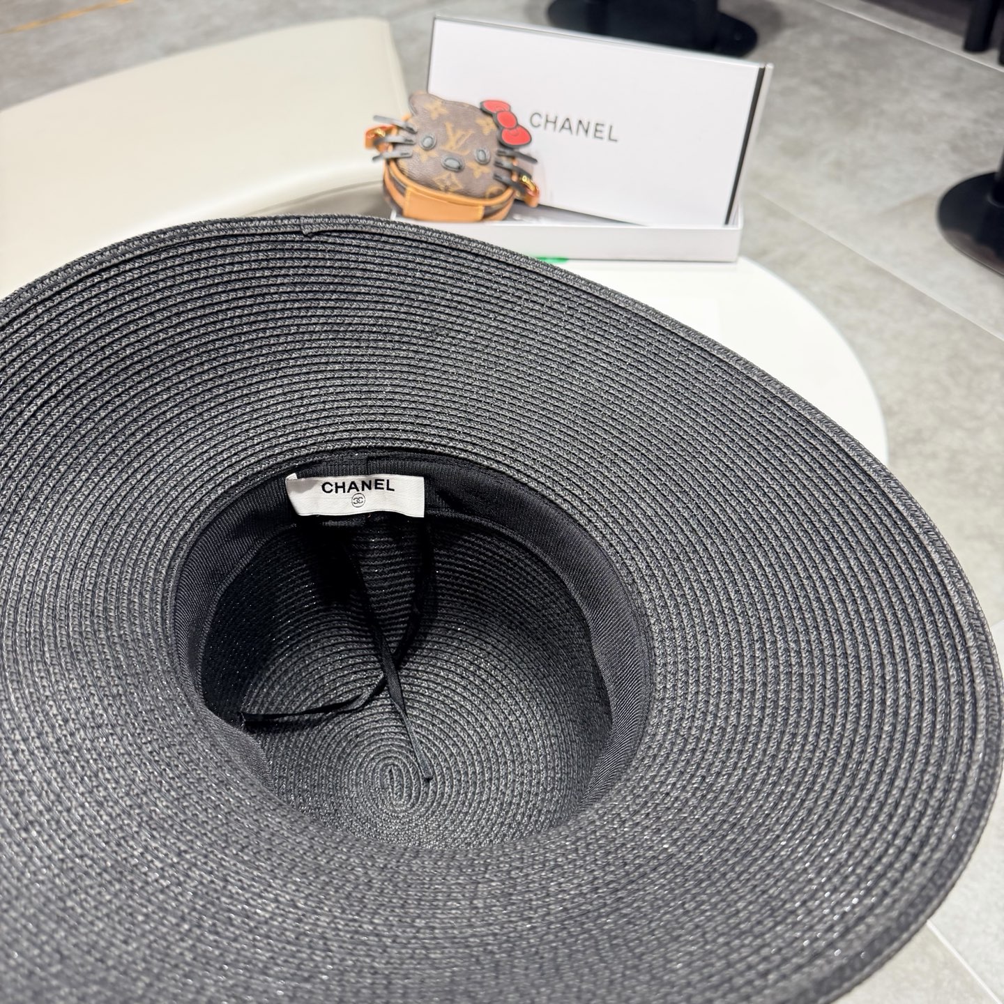 Chanel香奈儿新款大帽檐草帽，头围57cm