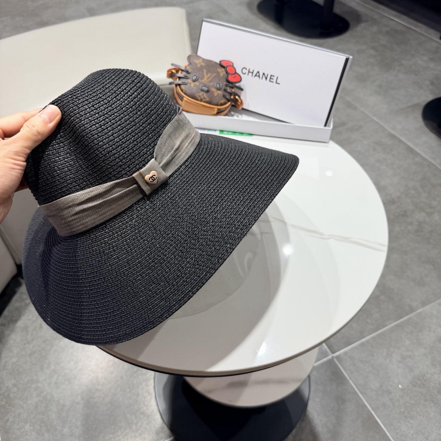 Chanel香奈儿新款大帽檐草帽，头围57cm