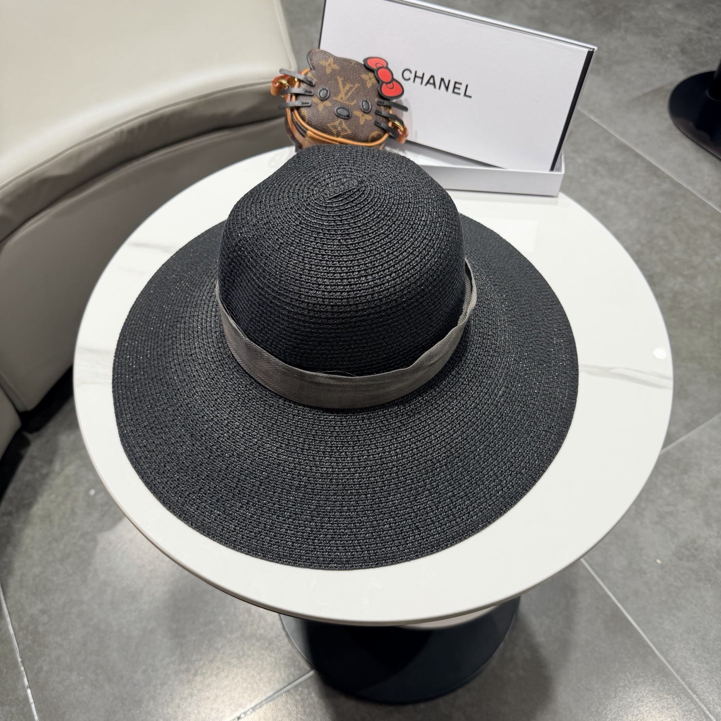 Chanel香奈儿新款大帽檐草帽，头围57cm