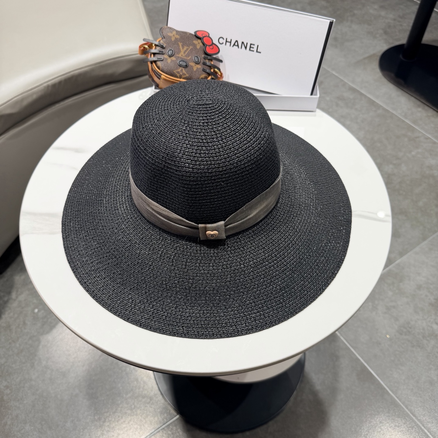 Chanel香奈儿新款大帽檐草帽，头围57cm