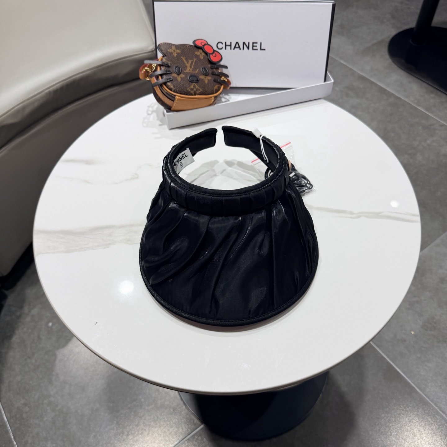 香奈儿chanel发箍防晒空顶帽女夏季遮脸防紫外线宽檐高品质遮阳帽贝壳帽太阳帽