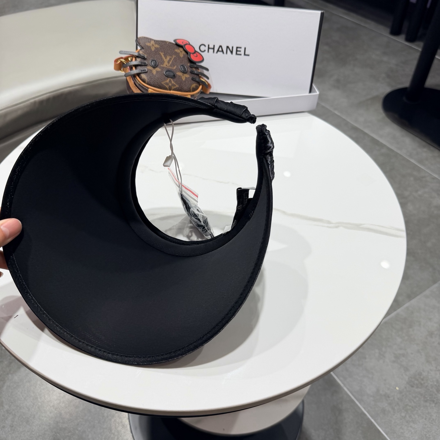 香奈儿chanel发箍防晒空顶帽女夏季遮脸防紫外线宽檐高品质遮阳帽贝壳帽太阳帽