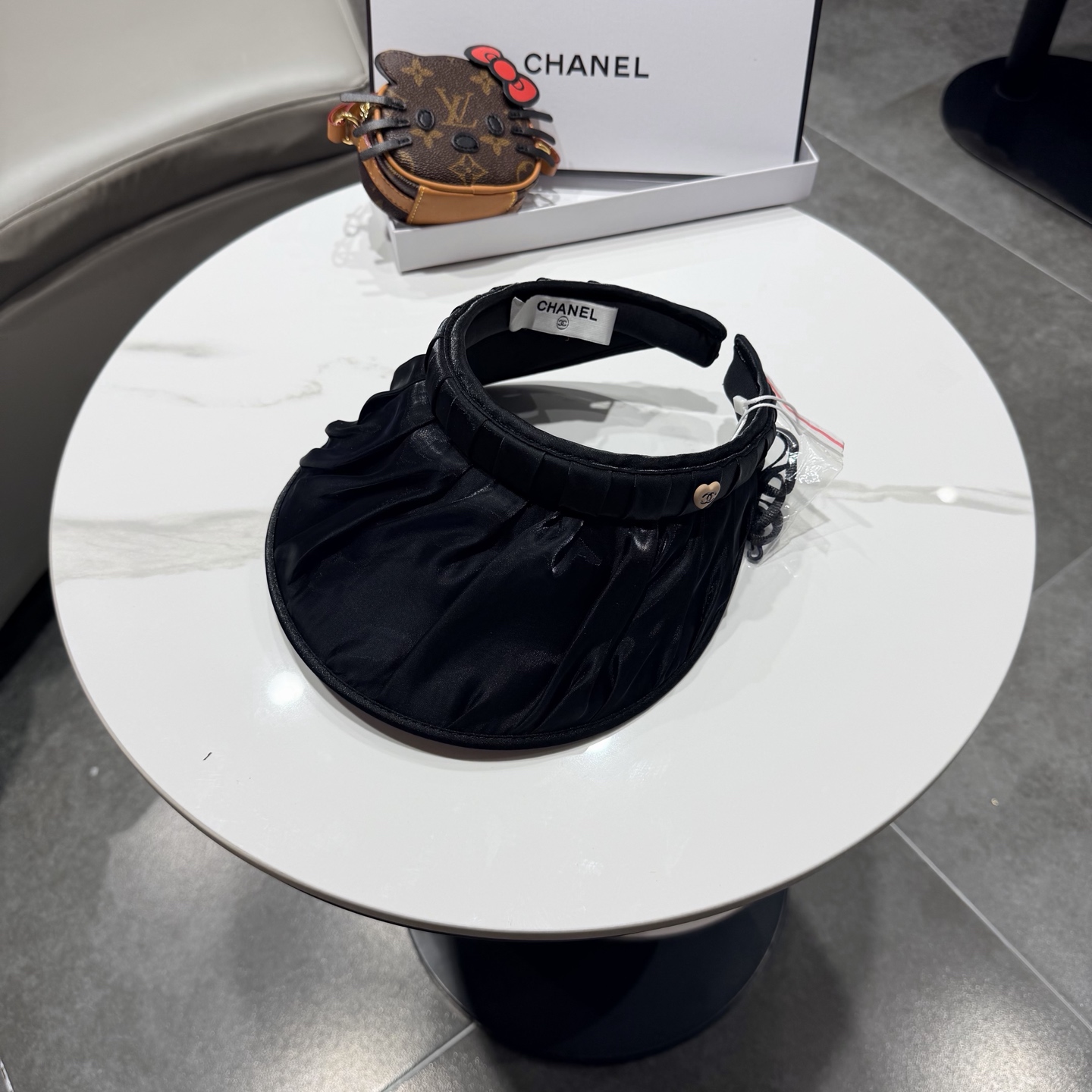 香奈儿chanel发箍防晒空顶帽女夏季遮脸防紫外线宽檐高品质遮阳帽贝壳帽太阳帽