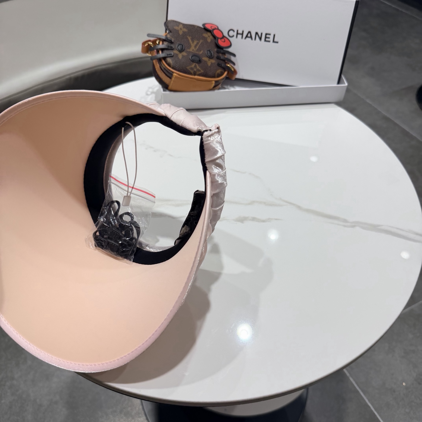 香奈儿chanel发箍防晒空顶帽女夏季遮脸防紫外线宽檐高品质遮阳帽贝壳帽太阳帽