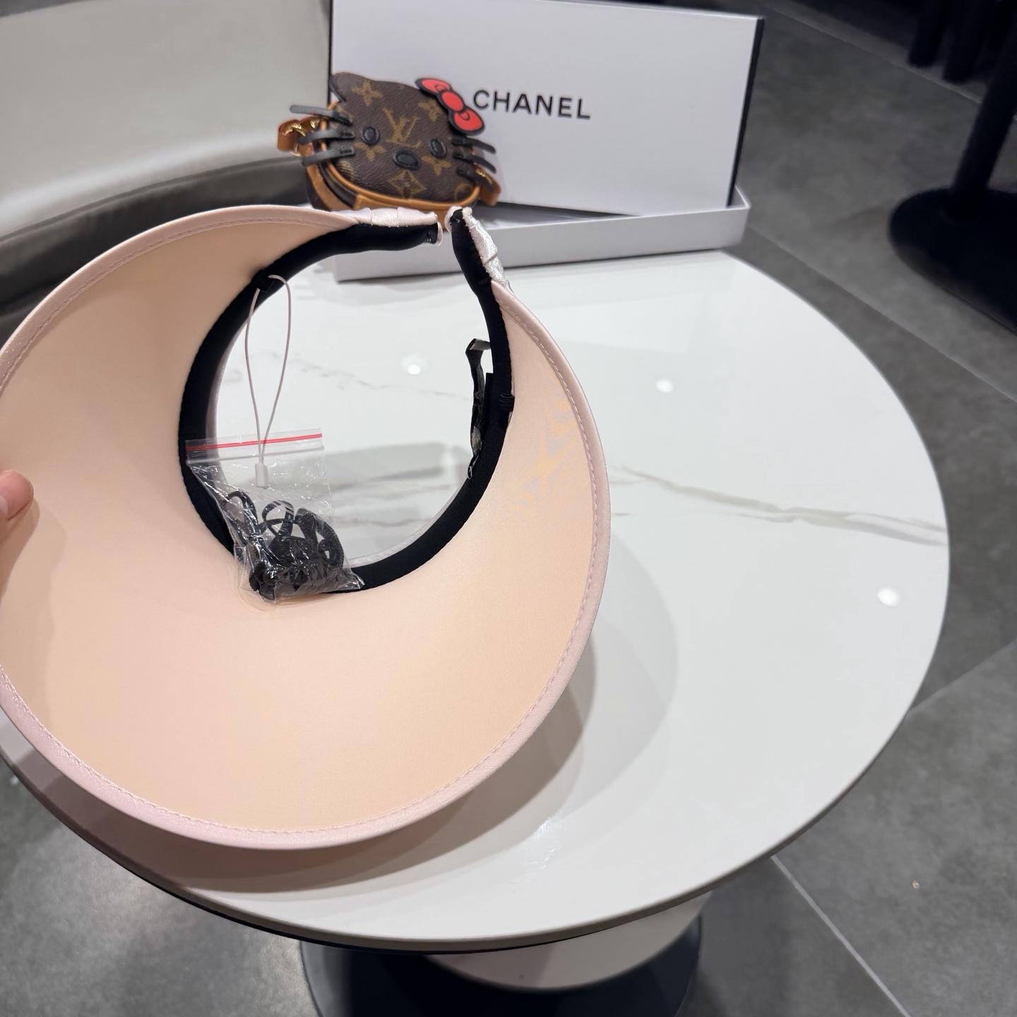 香奈儿chanel发箍防晒空顶帽女夏季遮脸防紫外线宽檐高品质遮阳帽贝壳帽太阳帽