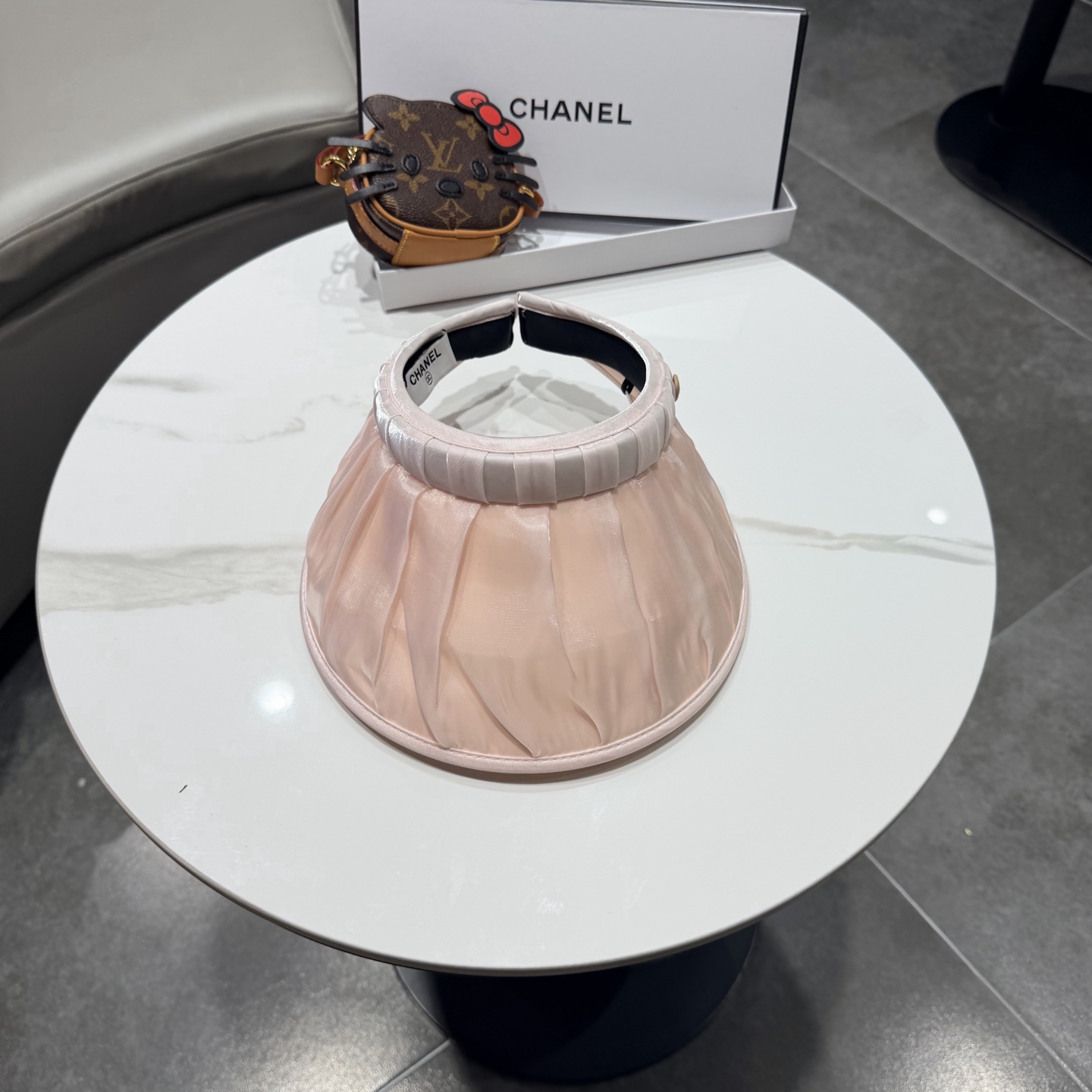 香奈儿chanel发箍防晒空顶帽女夏季遮脸防紫外线宽檐高品质遮阳帽贝壳帽太阳帽