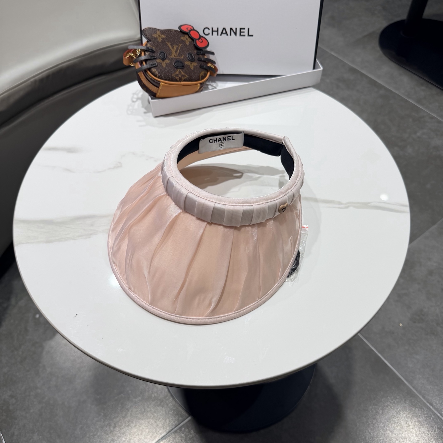 香奈儿chanel发箍防晒空顶帽女夏季遮脸防紫外线宽檐高品质遮阳帽贝壳帽太阳帽