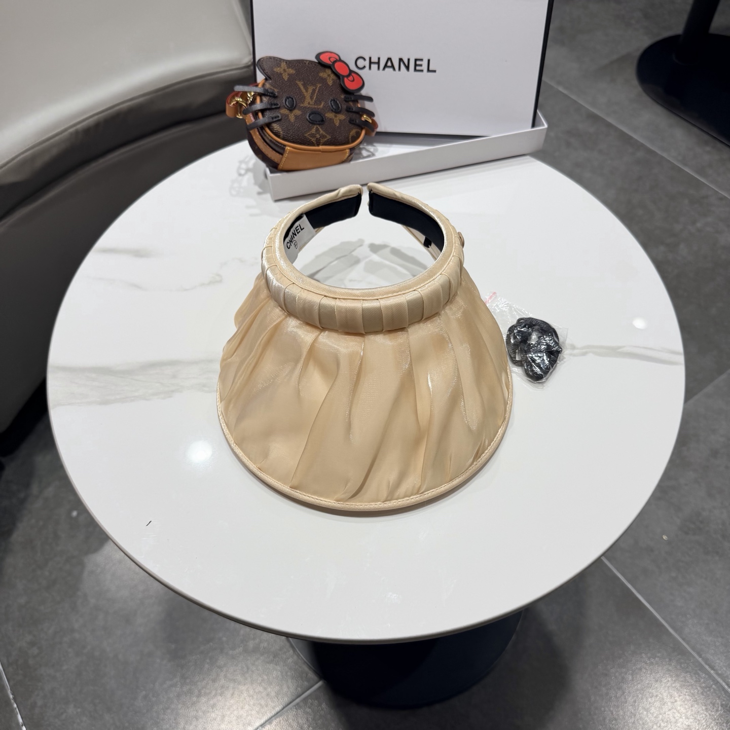 香奈儿chanel发箍防晒空顶帽女夏季遮脸防紫外线宽檐高品质遮阳帽贝壳帽太阳帽