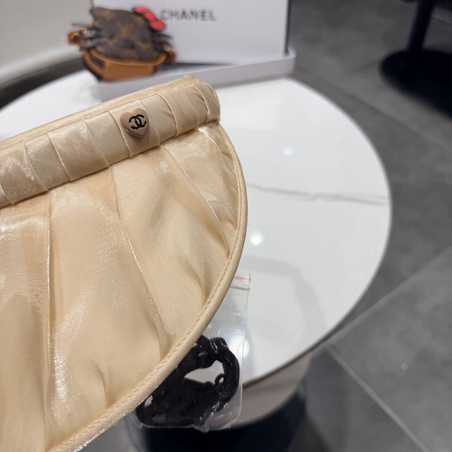 香奈儿chanel发箍防晒空顶帽女夏季遮脸防紫外线宽檐高品质遮阳帽贝壳帽太阳帽