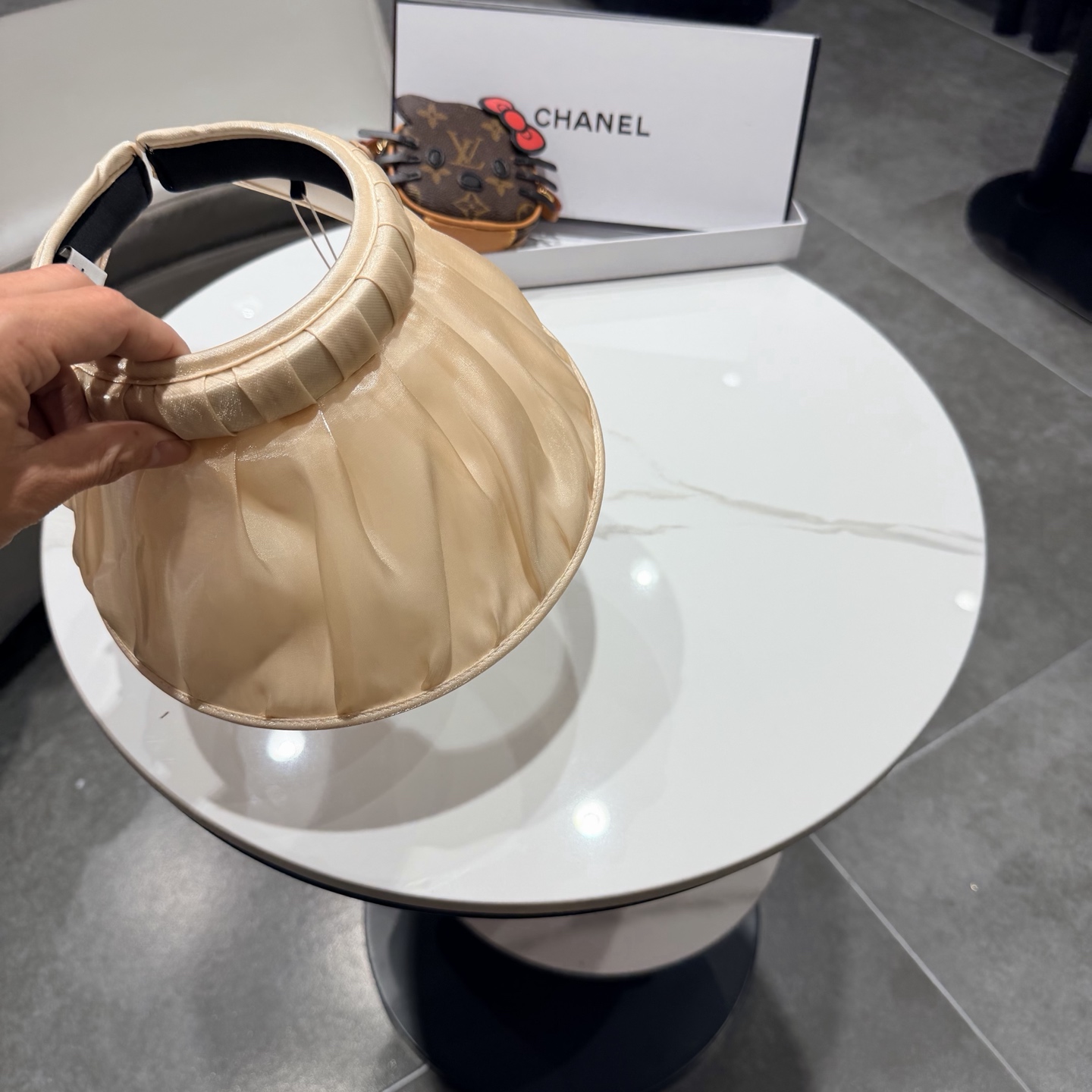 香奈儿chanel发箍防晒空顶帽女夏季遮脸防紫外线宽檐高品质遮阳帽贝壳帽太阳帽