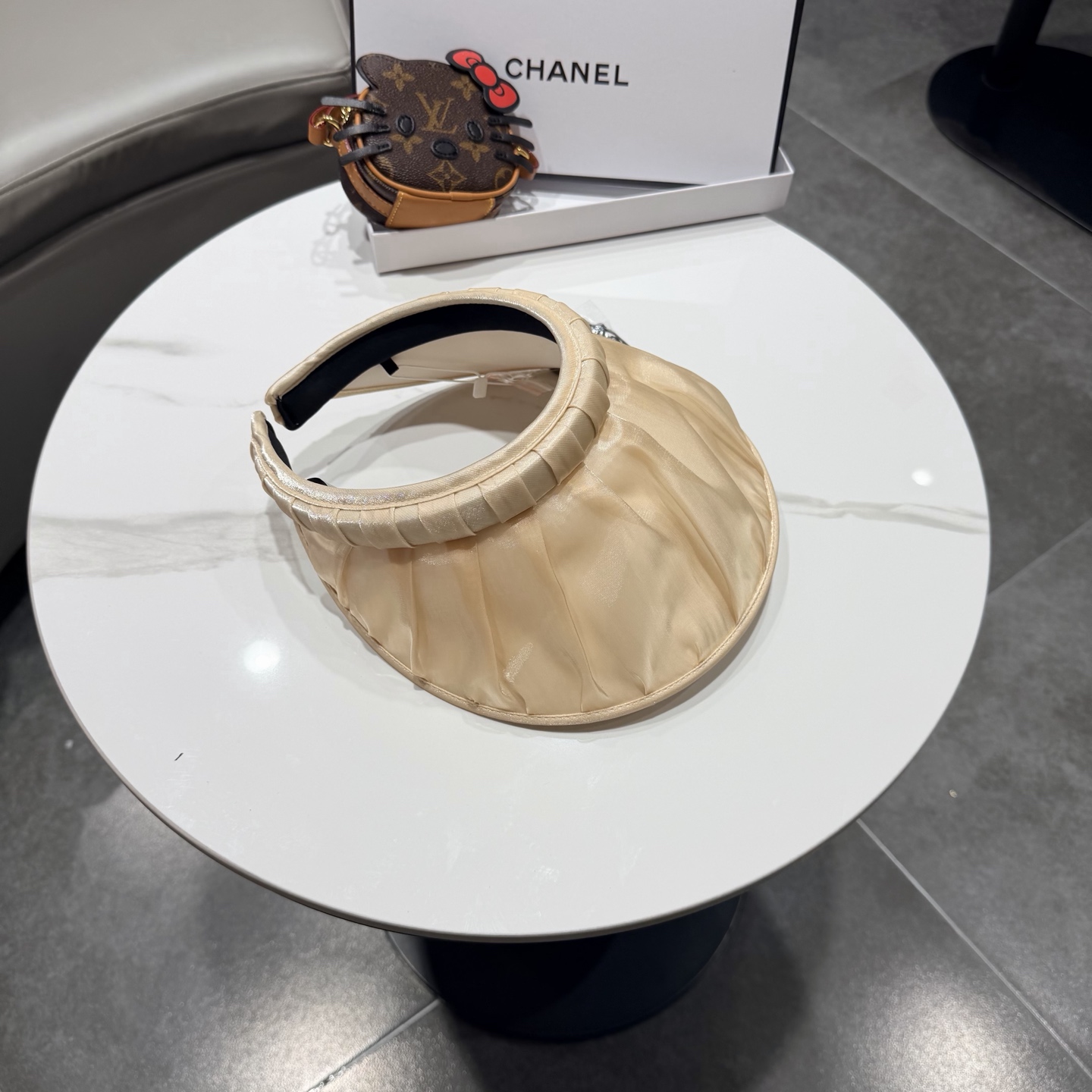 香奈儿chanel发箍防晒空顶帽女夏季遮脸防紫外线宽檐高品质遮阳帽贝壳帽太阳帽