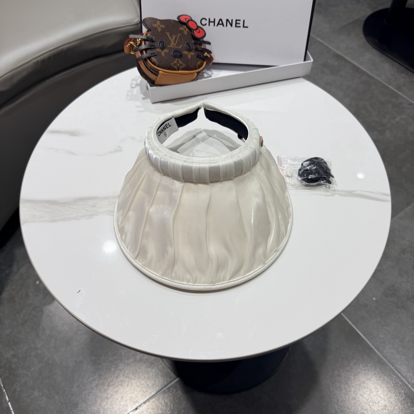 香奈儿chanel发箍防晒空顶帽女夏季遮脸防紫外线宽檐高品质遮阳帽贝壳帽太阳帽