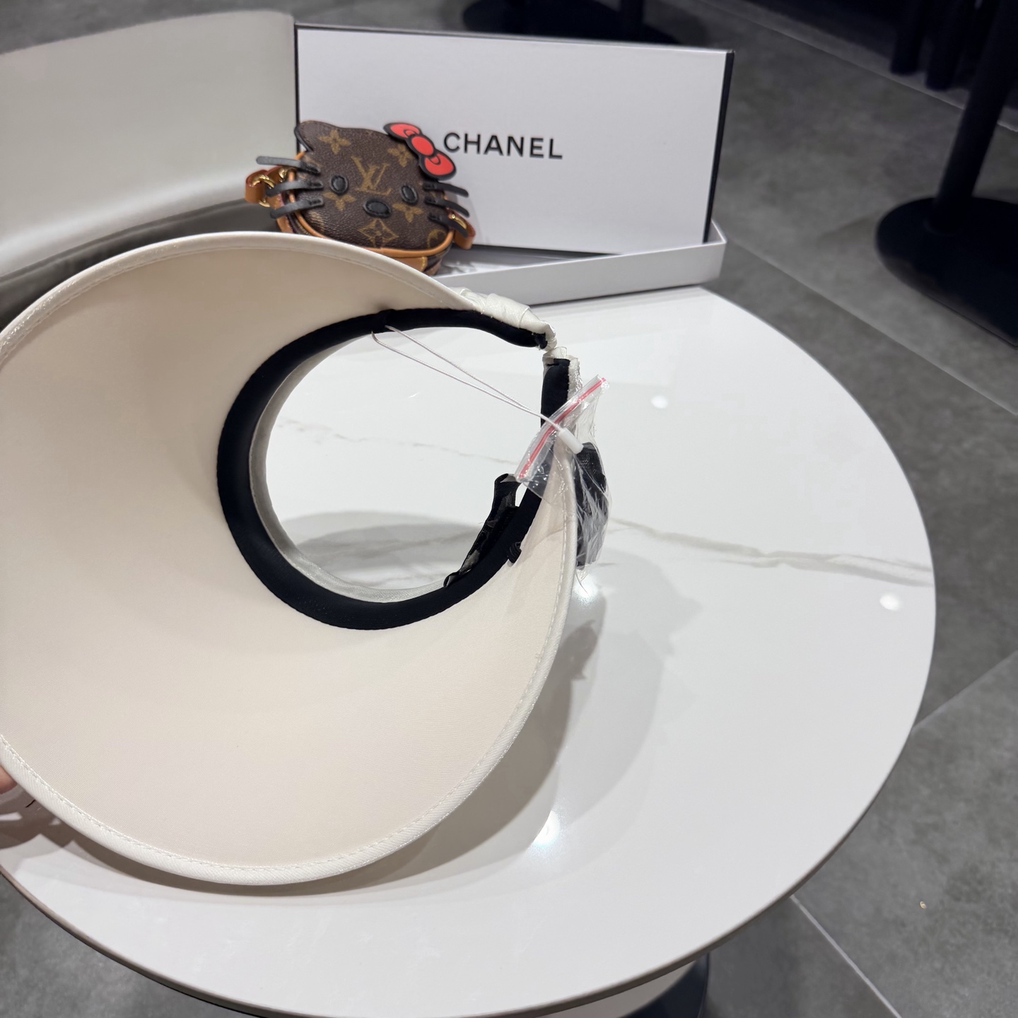 香奈儿chanel发箍防晒空顶帽女夏季遮脸防紫外线宽檐高品质遮阳帽贝壳帽太阳帽