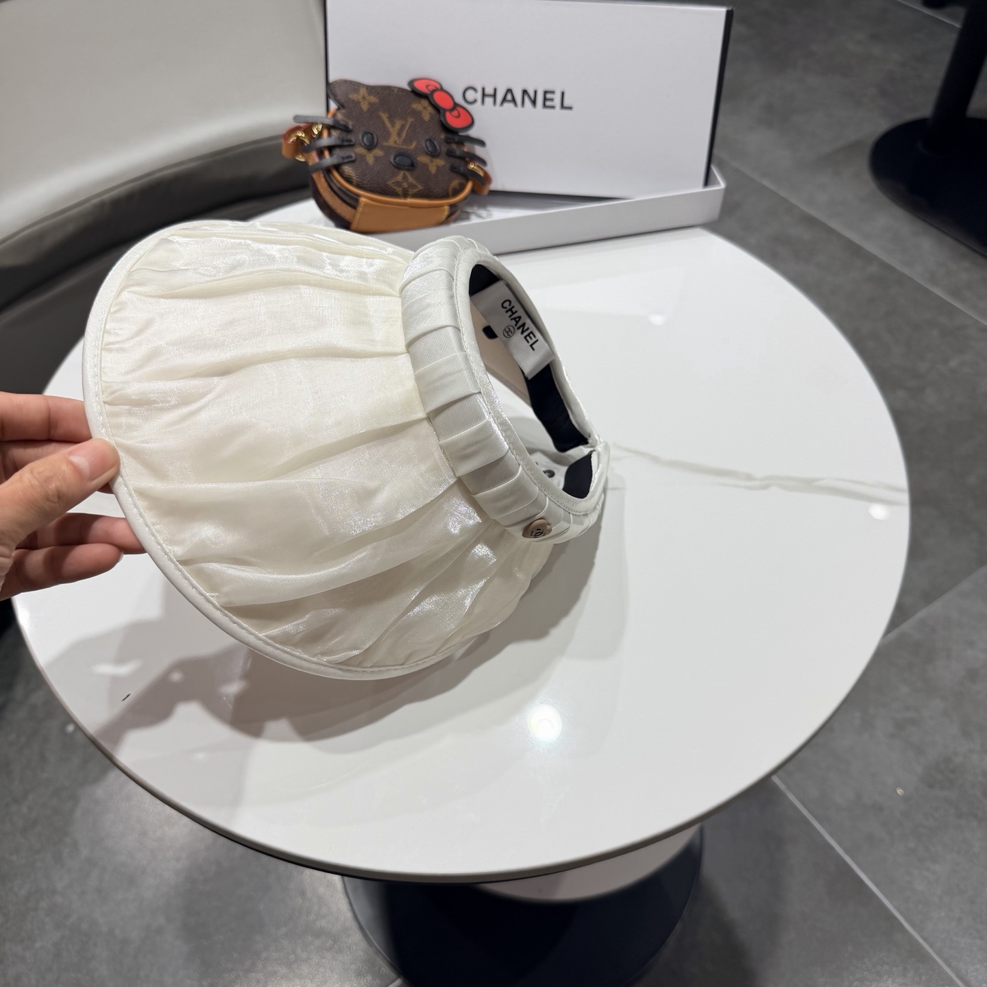 香奈儿chanel发箍防晒空顶帽女夏季遮脸防紫外线宽檐高品质遮阳帽贝壳帽太阳帽