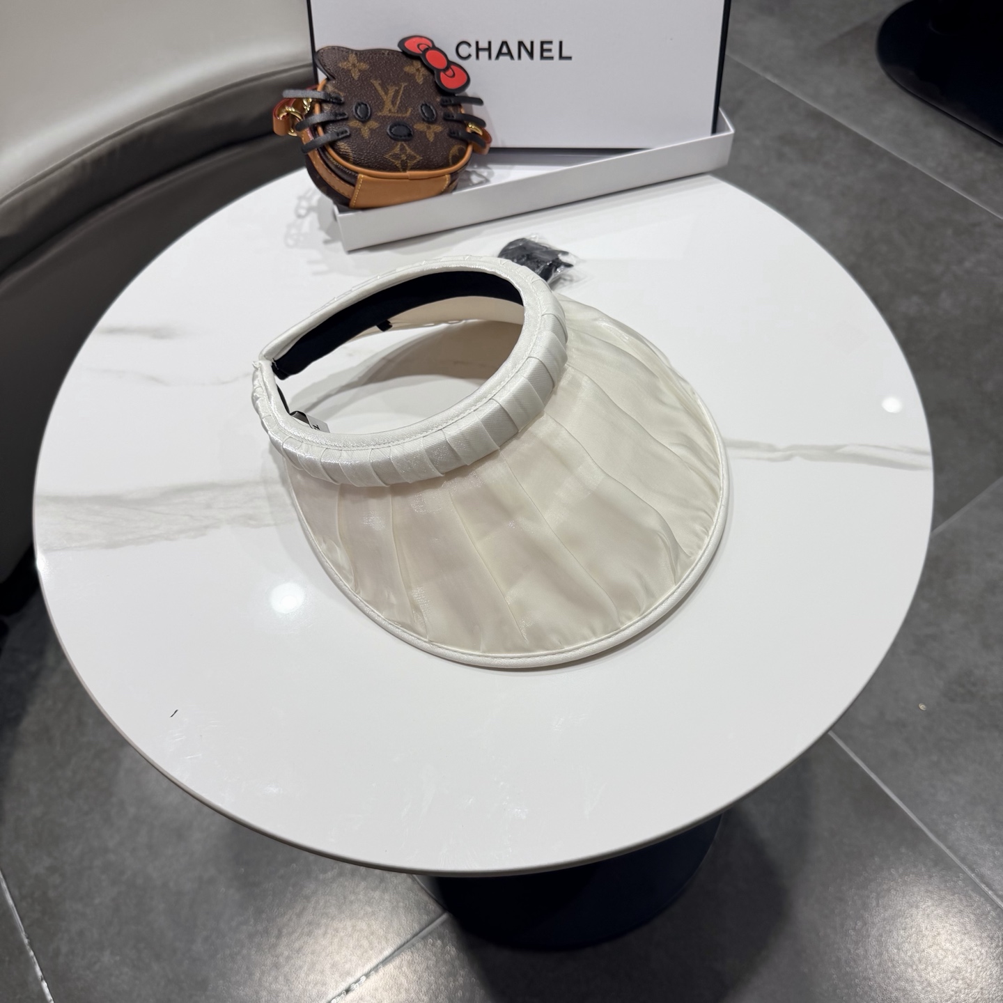 香奈儿chanel发箍防晒空顶帽女夏季遮脸防紫外线宽檐高品质遮阳帽贝壳帽太阳帽