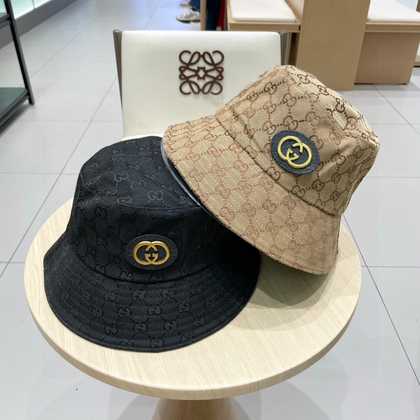 Gucci古奇原单渔夫帽，头围57cm